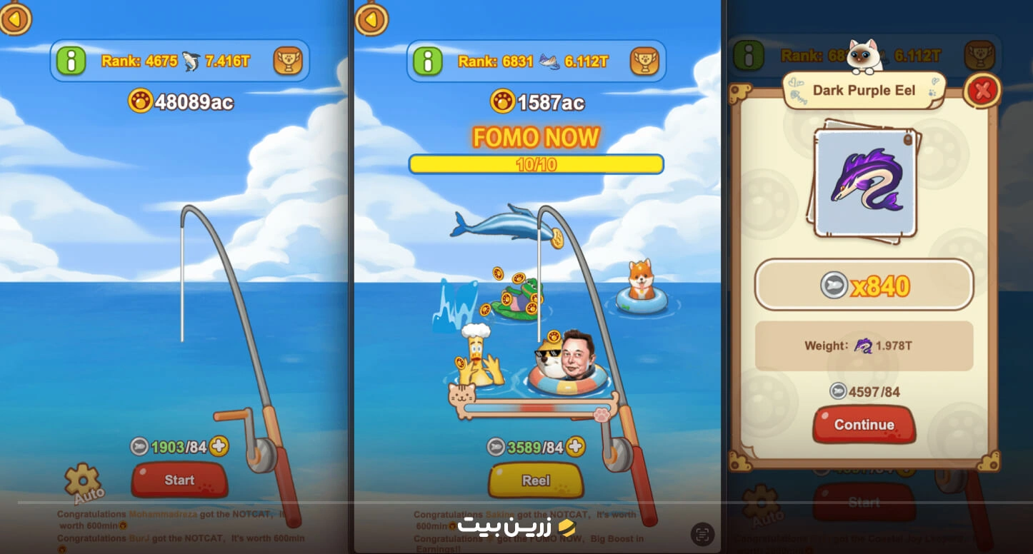 ماهیگیری (Fishing) در بازی کتیزن