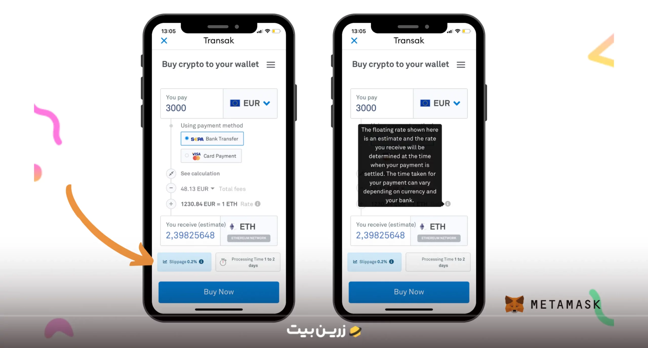 خرید کریپتو از متامسک