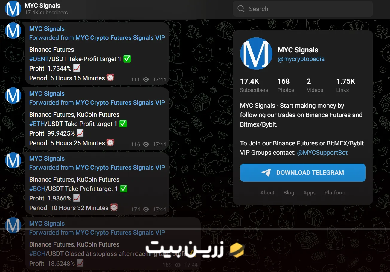 کانال تلگرام MYC Signals