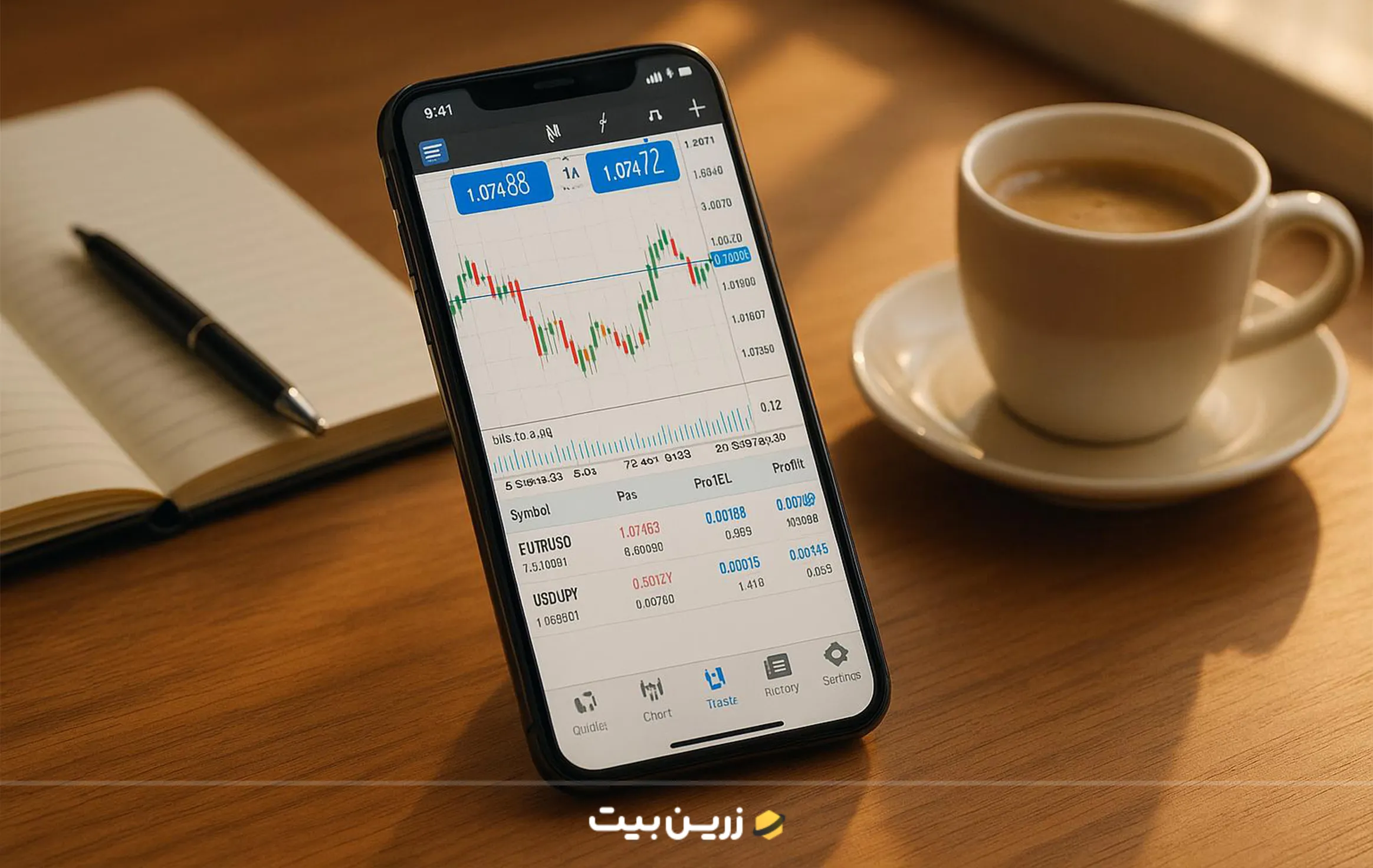متاتریدر 5 در موبایل